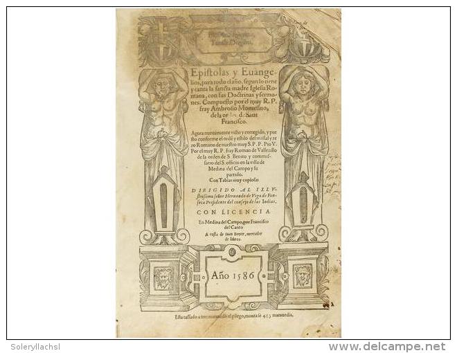 1586. LIBRO: (RELIGION). MONTESINO, AMBROSIO: EPISTOLAS Y EVANGELIOS, PARA TODO EL... - Unclassified
