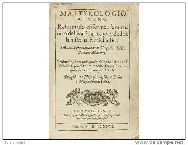 1586. LIBRO: (RELIGI&Oacute;N-MARTIROLOGIO). MARTYROLOGIO ROMANO. REFORMADO CONFORME A LA NUEVA... - Zonder Classificatie