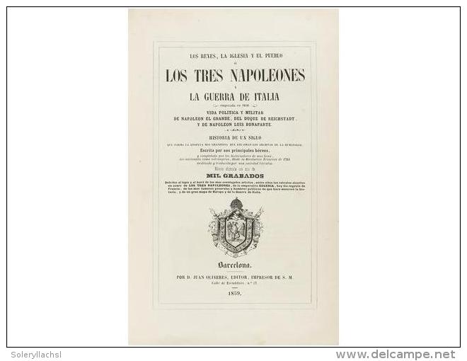 1859-1860. LIBRO: LOS REYES, LA IGLESIA Y EL PUEBLO O LOS TRES NAPOLEONES Y LA GUERRA DE ITALIA. Vida... - Zonder Classificatie