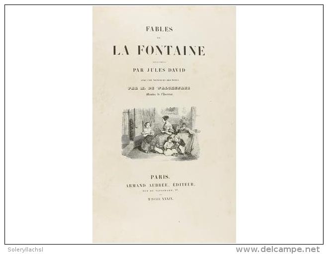 1839. LIBRO: (LITERATURA-ILUSTRACIONES). LA FONTAINE: FABLES DE&hellip;. Avec Une... - Non Classés