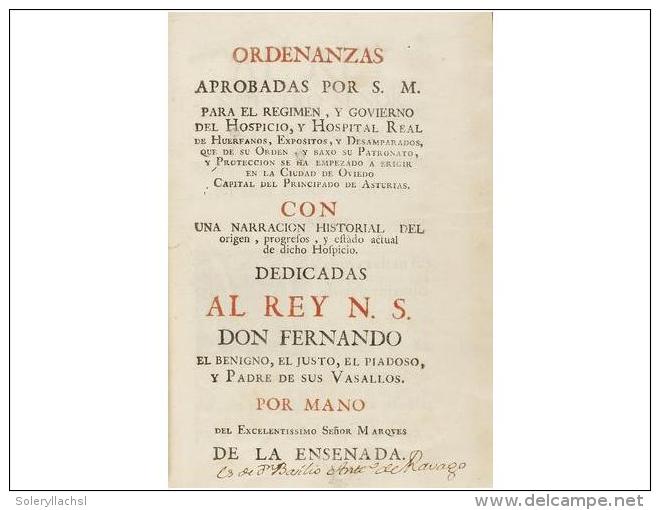 1752. LIBRO: (ENCUADERNACION). GIL DE JAZ, YSIDORO: ORDENANZAS APROBADAS POR S. M. PARA EL... - Unclassified