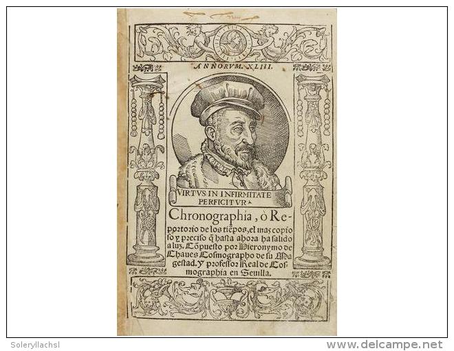 1566. LIBRO: (G&Oacute;TICO-HISTORIA). CHAVES, HIERONYMO: CHRONOGRAPHIA O RESPORTORIO DE... - Unclassified