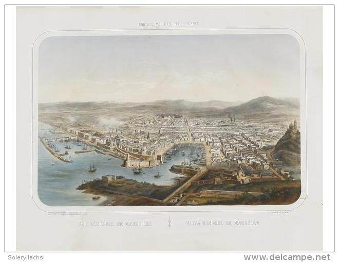 1860. GRABADO: (MARSELLA). TURGIS, L.; DEROY: VUE GENERALE DE MARSEILLE / VISTA GENERAL DE... - Ohne Zuordnung