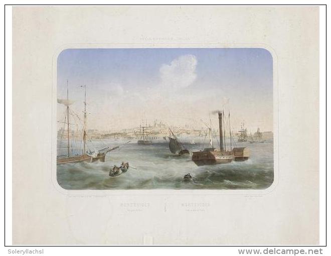 1859. GRABADO: (URUGUAY). TURGIA, L.; DEROY: MONTEVIDEO. VISTA TOMADA DEL PUERTO.... - Unclassified