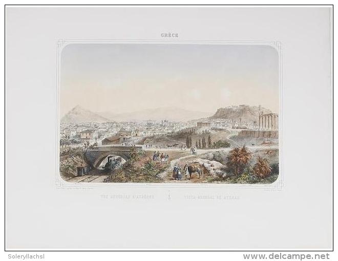 1850 Ca. GRABADO: (ATENAS). [TURGIS]: TRIPENNE [ATENAS]. GR&Egrave;CE.  VUE... - Unclassified