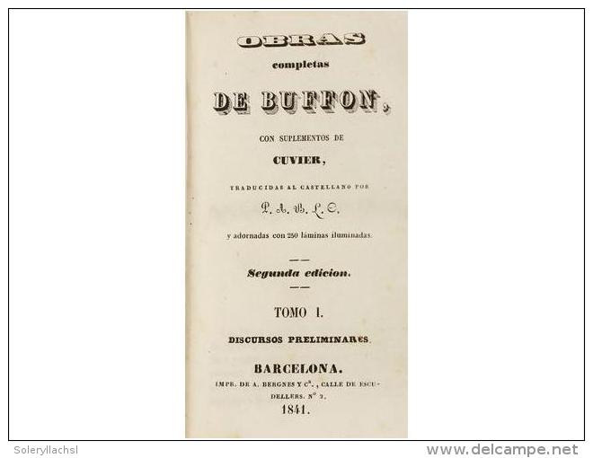 1841. LIBRO: BUFFON: OBRAS COMPLETAS DE... Con Suplementos De Cuivier. 30 Vols. En 8&ordm;... - Ohne Zuordnung