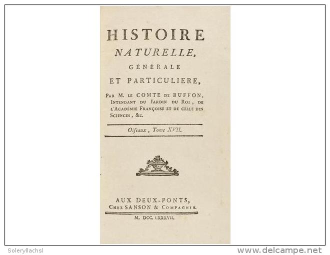 1785-1787. LIBRO: (HISTORIA NATURAL). BUFFON: HISTOIRE NATURELLE GENERALE ET... - Ohne Zuordnung
