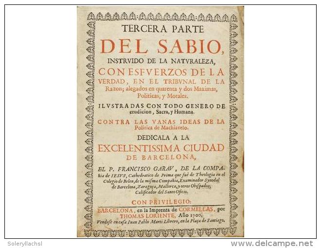 1681-1700. LIBRO: (CIENCIAS NATURALES). GRAU, FRANCISCO: EL SABIO INSTRUIDO DE LA... - Ohne Zuordnung