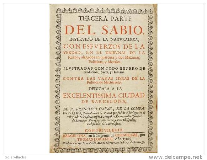 1681-1700. LIBRO: (CIENCIAS NATURALES). GRAU, FRANCISCO: EL SABIO INSTRUIDO DE LA... - Unclassified