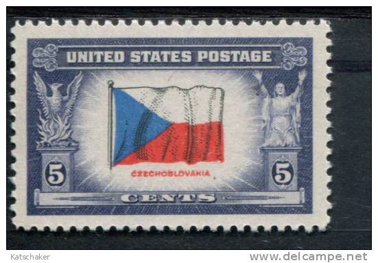 200889323 USA POSTFRIS MINT NEVER HINGED POSTFRISCH EINWANDFREI SCOTT 910 OVERRUN COUNTRIES FLAG CZECHOSLOVAKIA - Ongebruikt