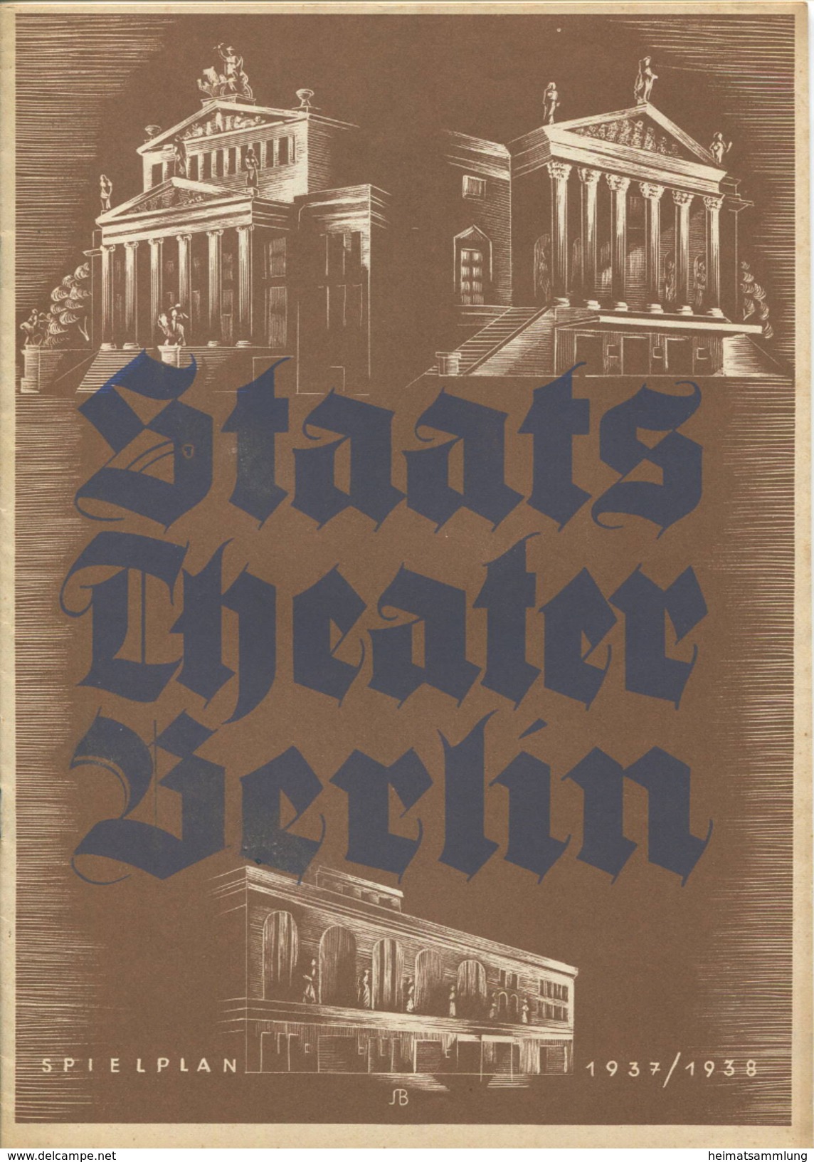 Staatstheater Berlin - Spielzeit 1937/38 - 14 Seiten Mit 13 Abbildungen - Theater & Scripts