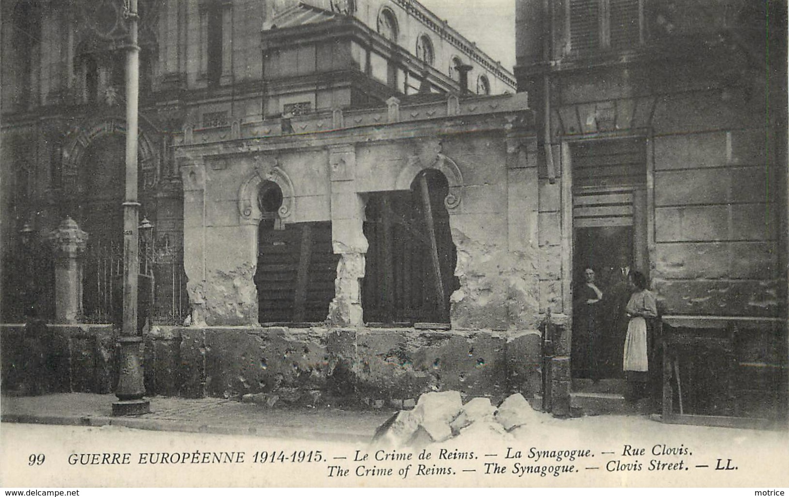 REIMS - La Synagogue ,Rue Clovis. - Judaisme