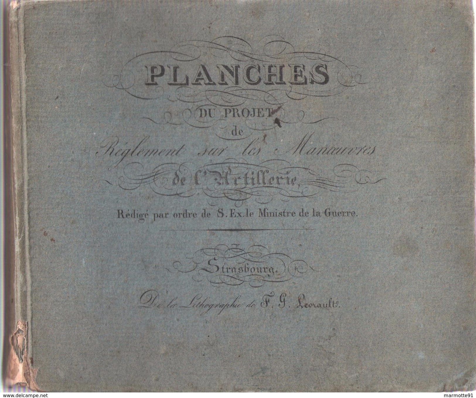 PLANCHES DU PROJET REGLEMENT MANOEUVRES ARTILLERIE ARMEE FRANCAISE 1823 ?? CANON AFFUT ARTILLEUR ECOLE CANONNIER - Français