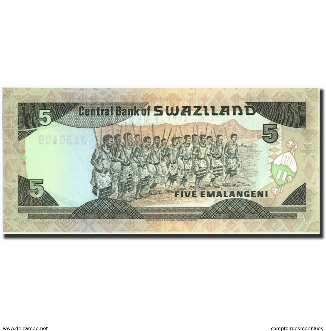 Billet, Swaziland, 5 Emalangeni, Undated (1990-95), Undated (1990-95), KM:19a - Swaziland
