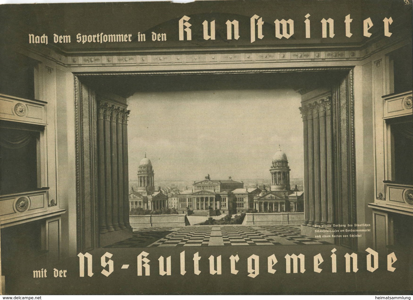 Nach Dem Sportsommer In Den Kunstwinter 1935/36 Mit Der NS-Kulturgemeinde - 16 Seiten Mit Vielen Abbildungen Aus Oper Sc - Teatro E Danza