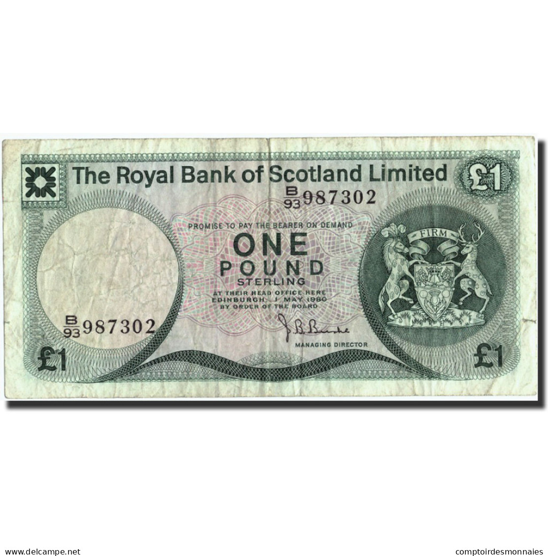 Billet, Scotland, 1 Pound, 1980, 1980-05-01, KM:336a, TB - 1 Pond
