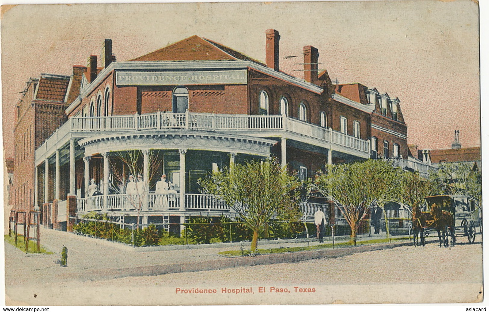 El Paso Texas Providence Hospital  P. Used El Paso 1907  Edit Orndorff - El Paso