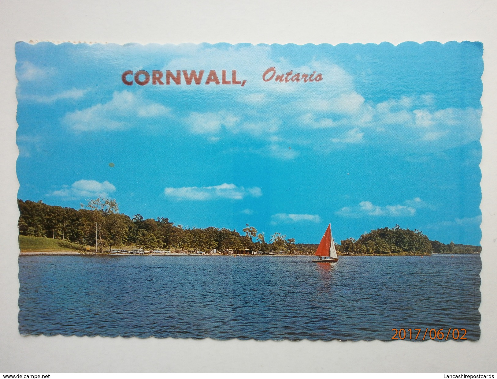 Postcard Cornwall Ontario Lake For Swimming Water Skiing Boating & Fishing Used 1975 My Ref B11226 - Other & Unclassified