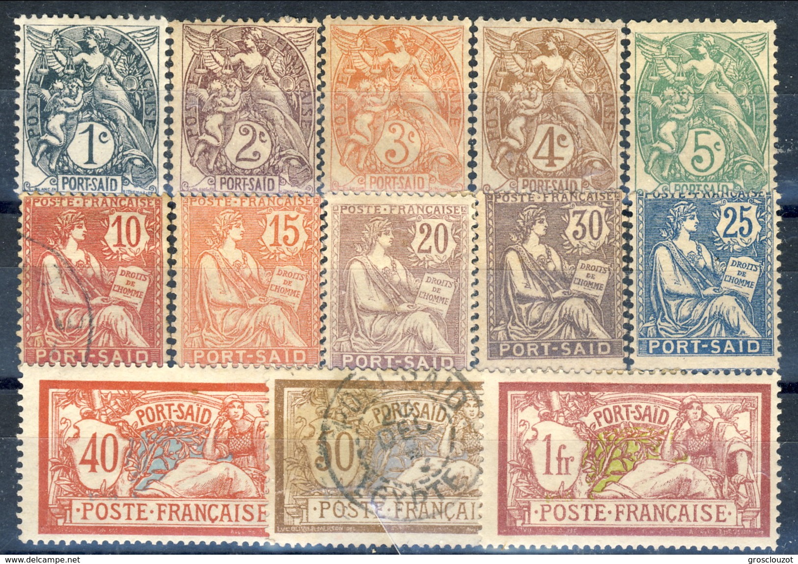 Port Said 1902-20 Serietta N. 20-32 MH (c. 50 Usato) Cat. &euro; 54 - Other & Unclassified