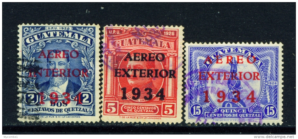 GUATEMALA  -  1934  Air  Set  Used As Scan - Guatemala