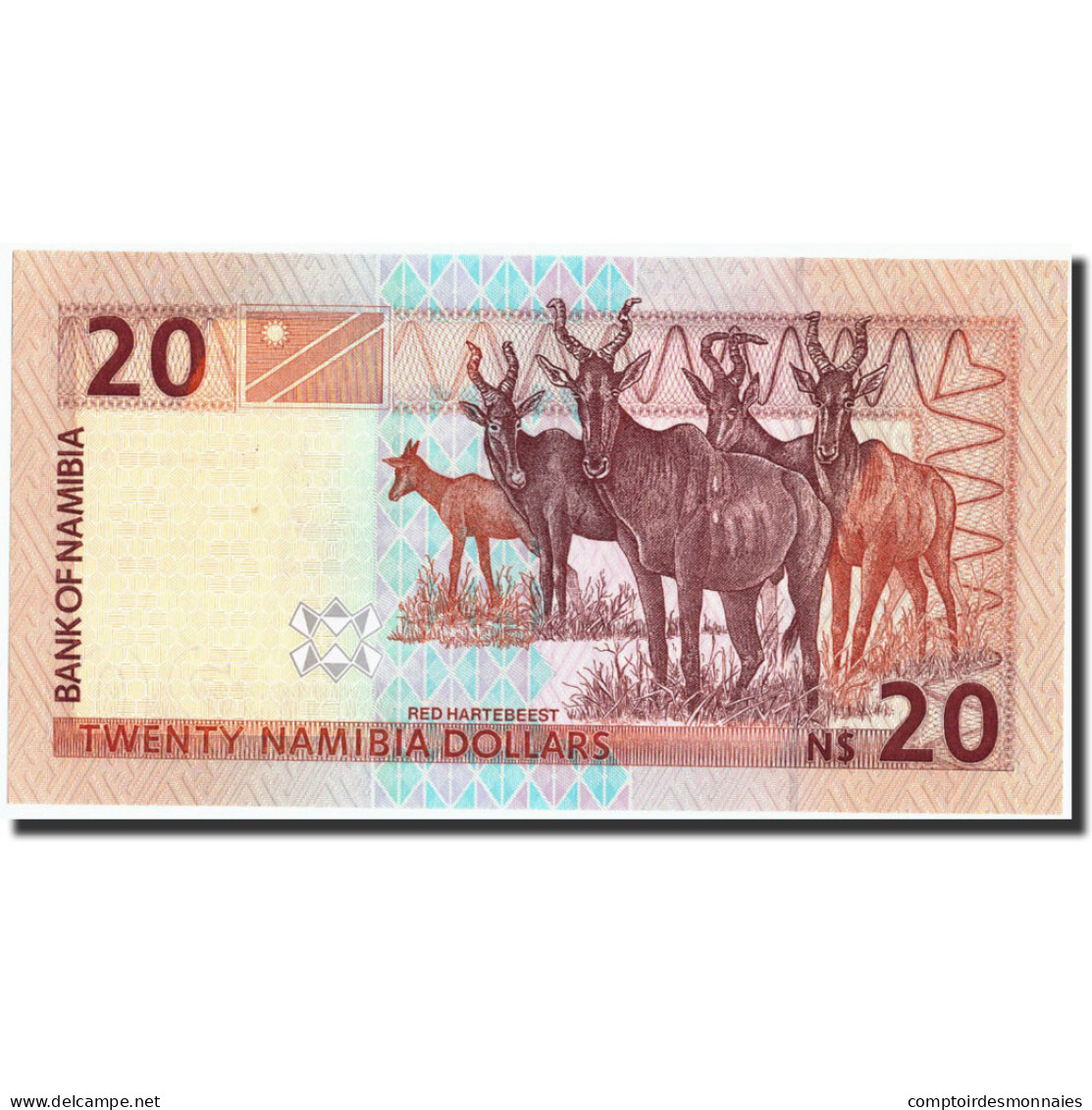 Billet, Namibia, 20 Namibia Dollars, 1996, 1996, KM:5a, NEUF - Namibie
