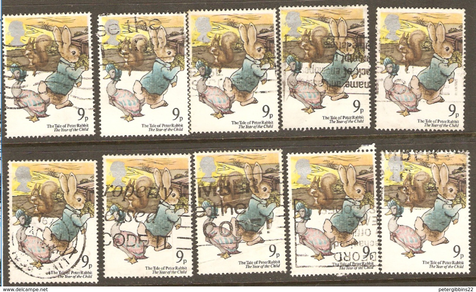 Great Britain 1979 SG 1091 9p Year Of The Child Good Sound Used X10 - Lots & Kiloware (mixtures) - Max. 999 Stamps