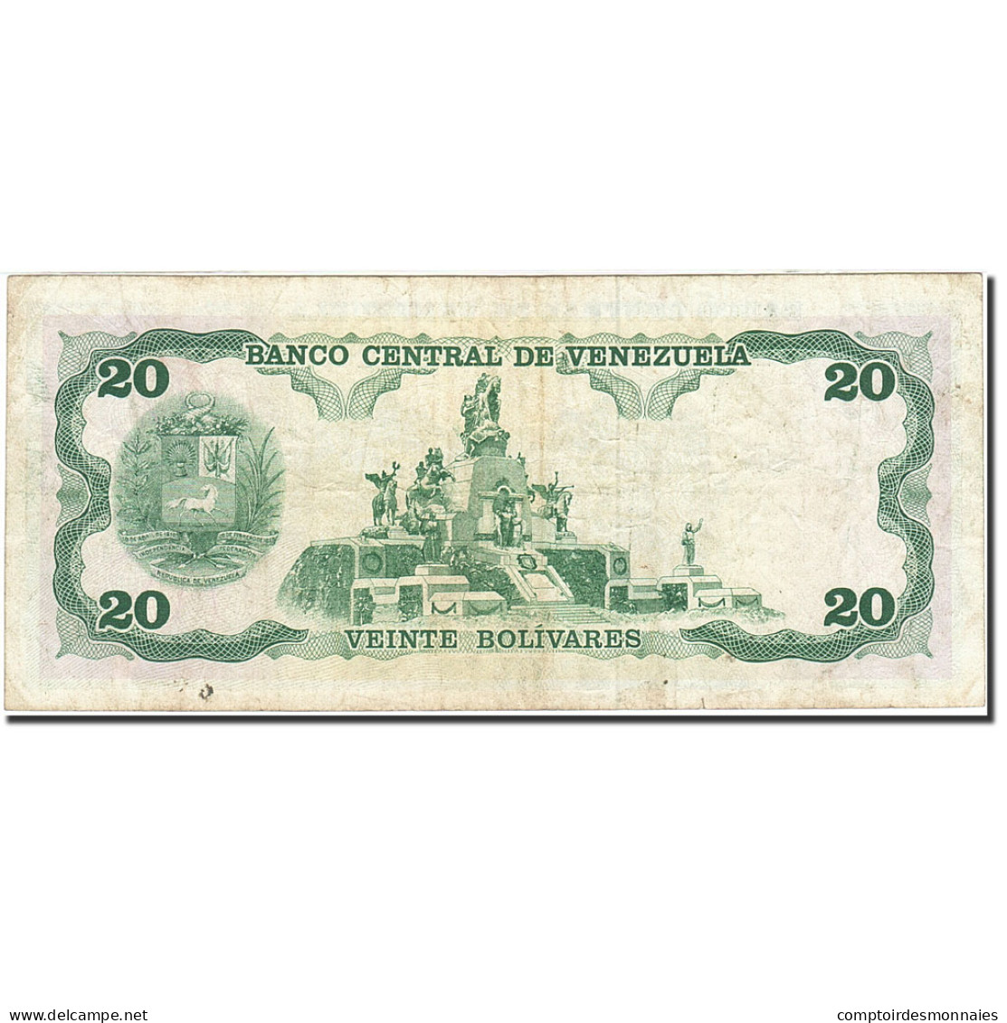 Billet, Venezuela, 20 Bolivares, 1981-1988, 1992-12-08, KM:63d, TB - Venezuela