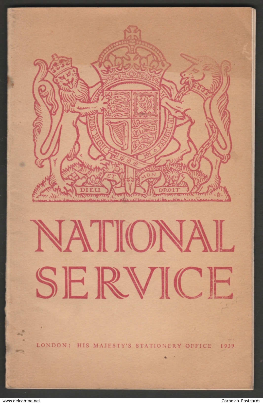 National Service Booklet, H.M.S.O., 1939 - Oorlog 1939-45