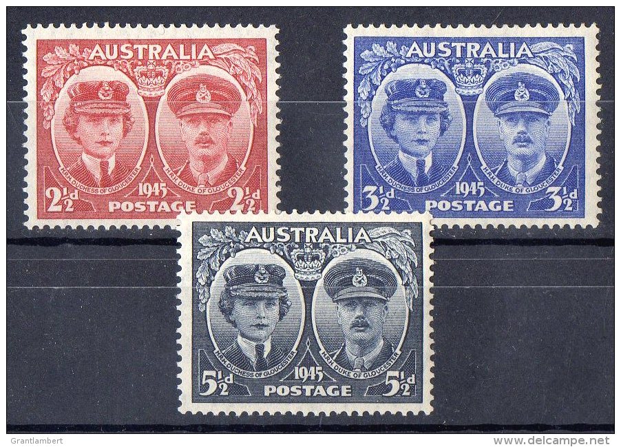 Australia 1945 Gloucester Set Of 3 MH - Mint Stamps