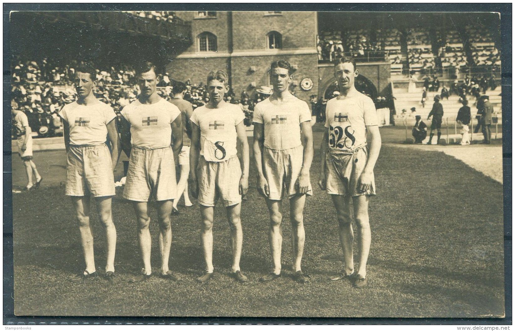 1912 Sweden Stockholm Olympics Official Postcard 185 The Swedish 3,000m Team - Olympische Spelen