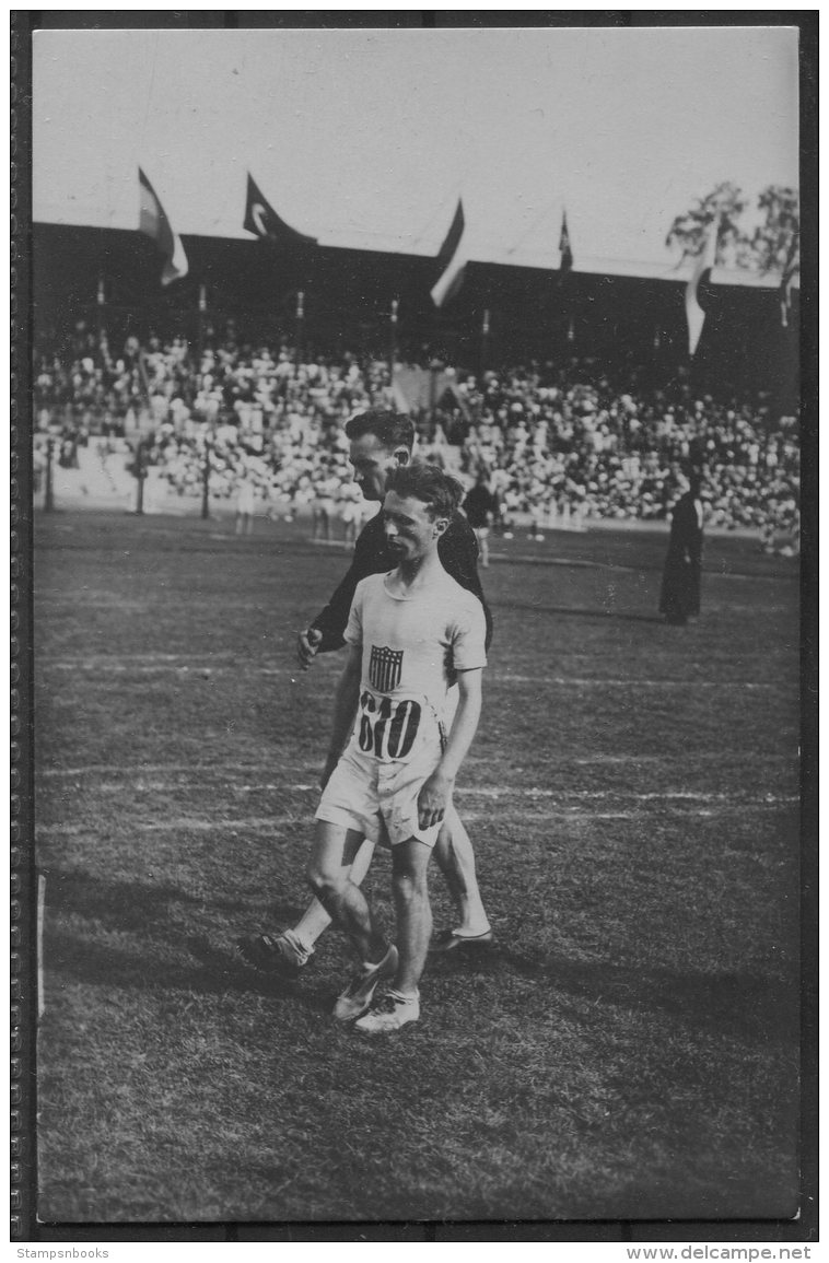 1912 Sweden Stockholm Olympics Official Postcard 206 Strobino USA - Marathon 3rd Place - Olympic Games