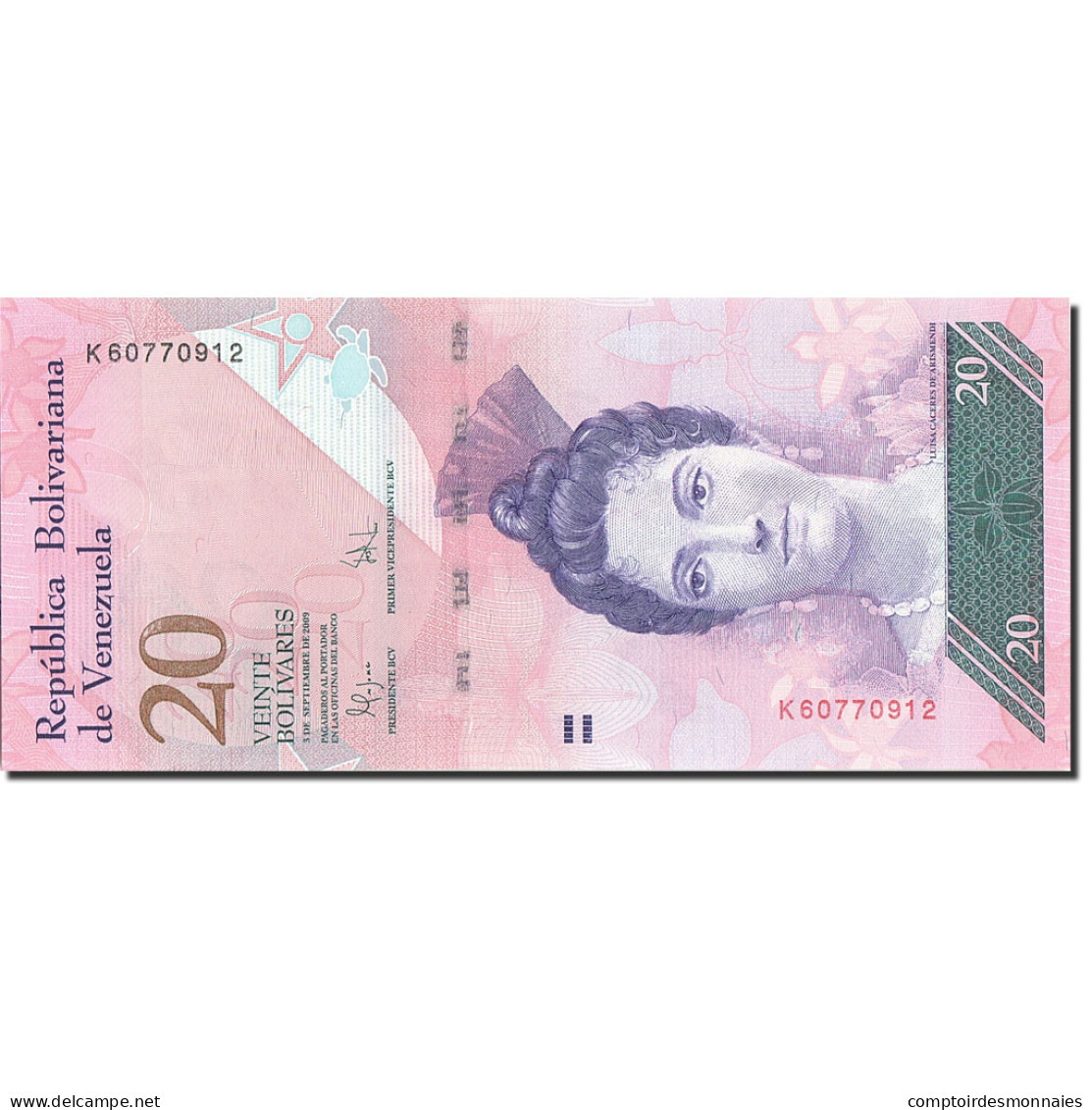 Billet, Venezuela, 20 Bolivares, 2009, 2009-09-03, NEUF - Venezuela