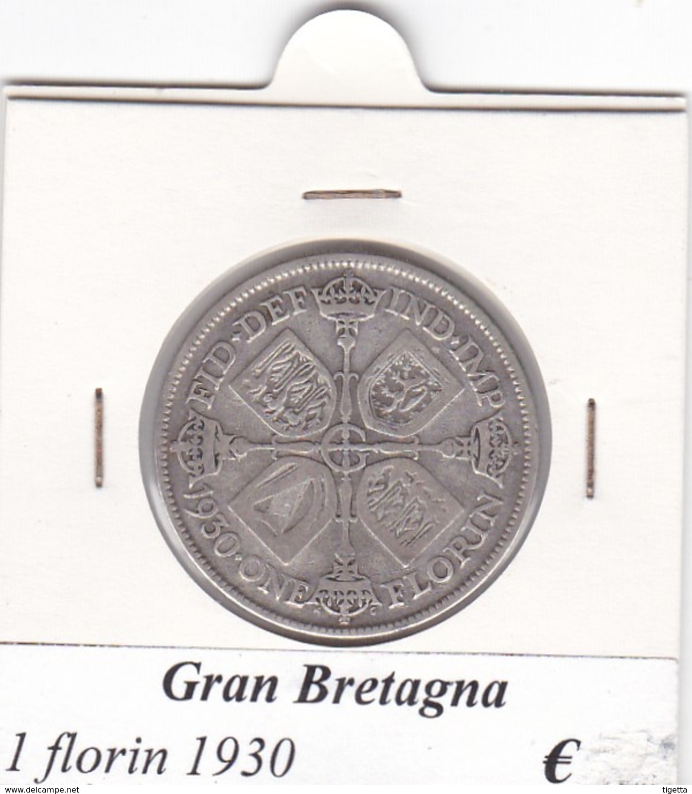 GRAN BRETAGNA   1 FLORIN  ANNO 1930 COME DA FOTO - J. 1 Florin / 2 Schillings