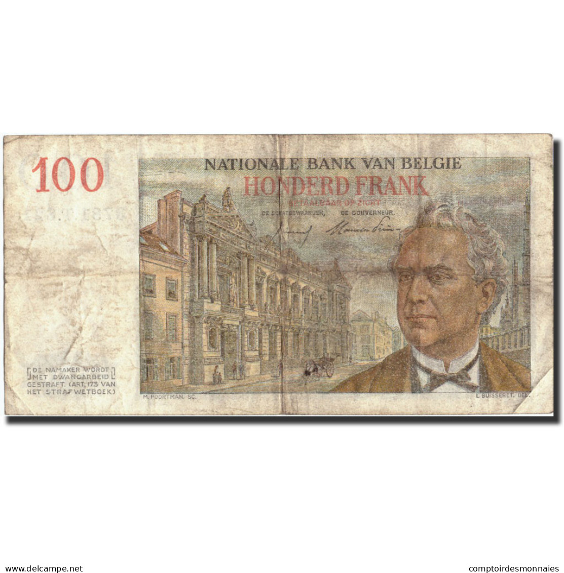 Billet, Belgique, 100 Francs, 1953, 1953-07-04, KM:129b, TB - 100 Francos