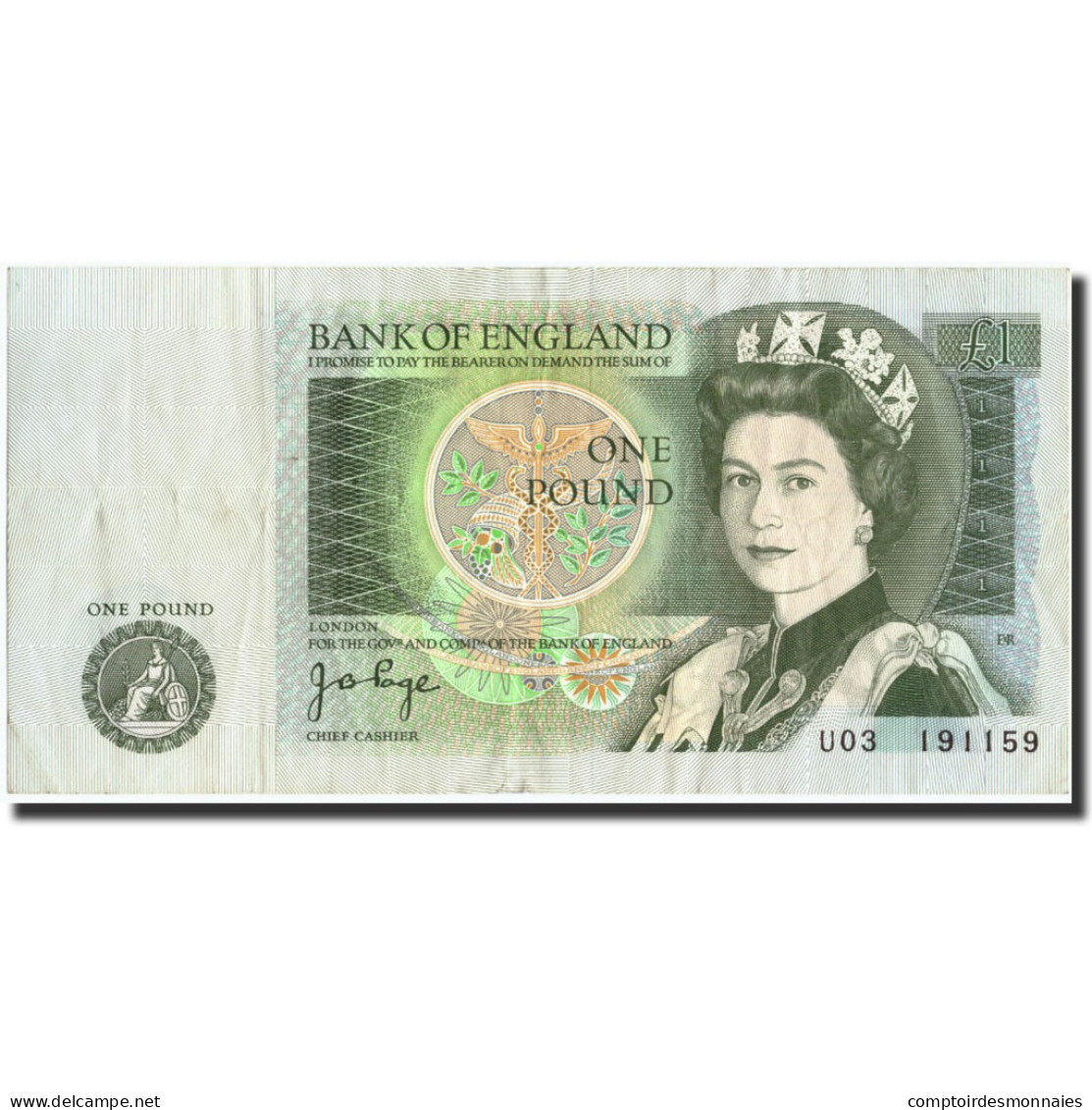 Billet, Grande-Bretagne, 1 Pound, Undated (1978-84), Undated, KM:377a, TTB - 1 Pound