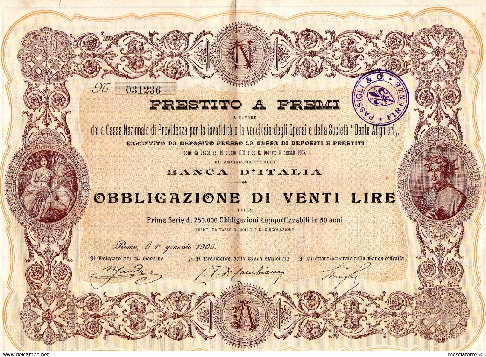 Prestito A Premi 1905 - Banca & Assicurazione