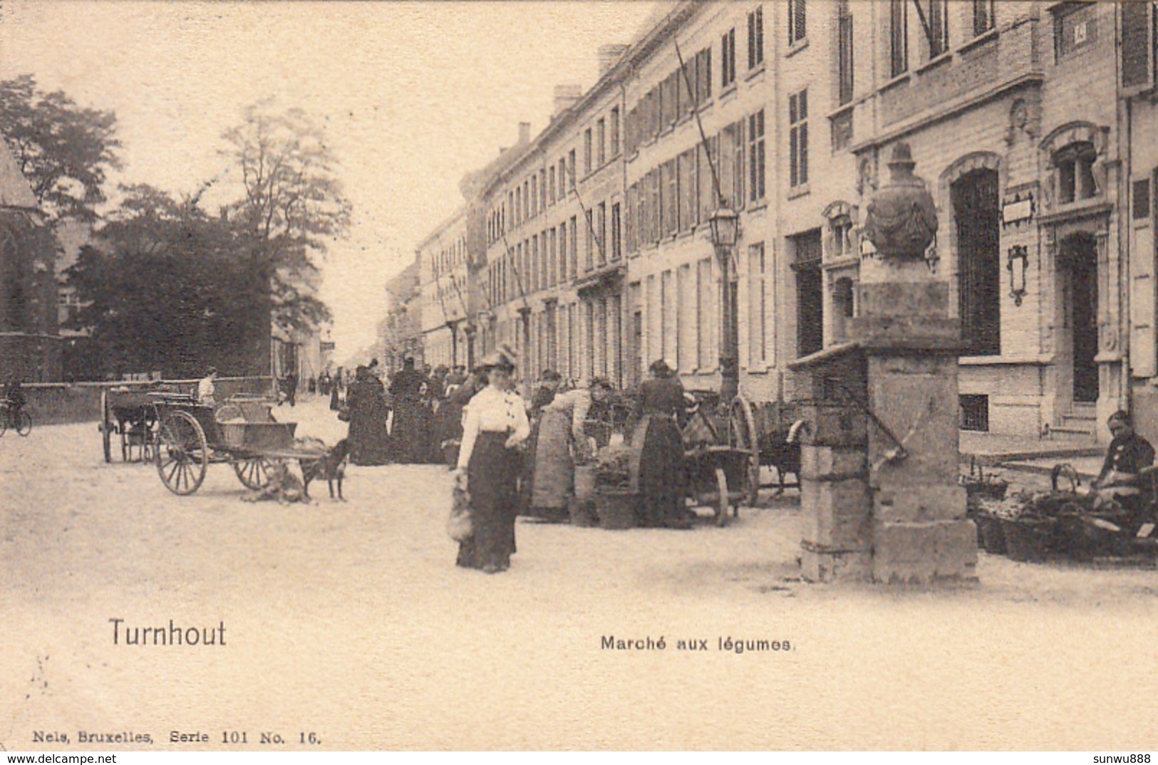 Turnhout - Marché Aux Légumes (pomp, Top Animation, Attelage Chiens, Nels, 1904) - Turnhout