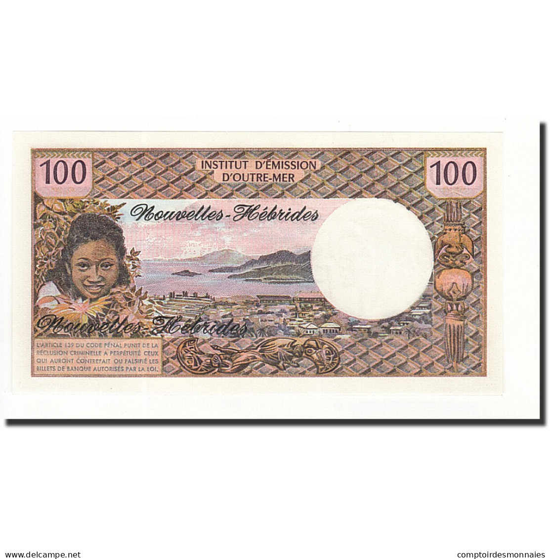 Billet, New Hebrides, 100 Francs, 1970, KM:18a, NEUF - Altri – Oceania