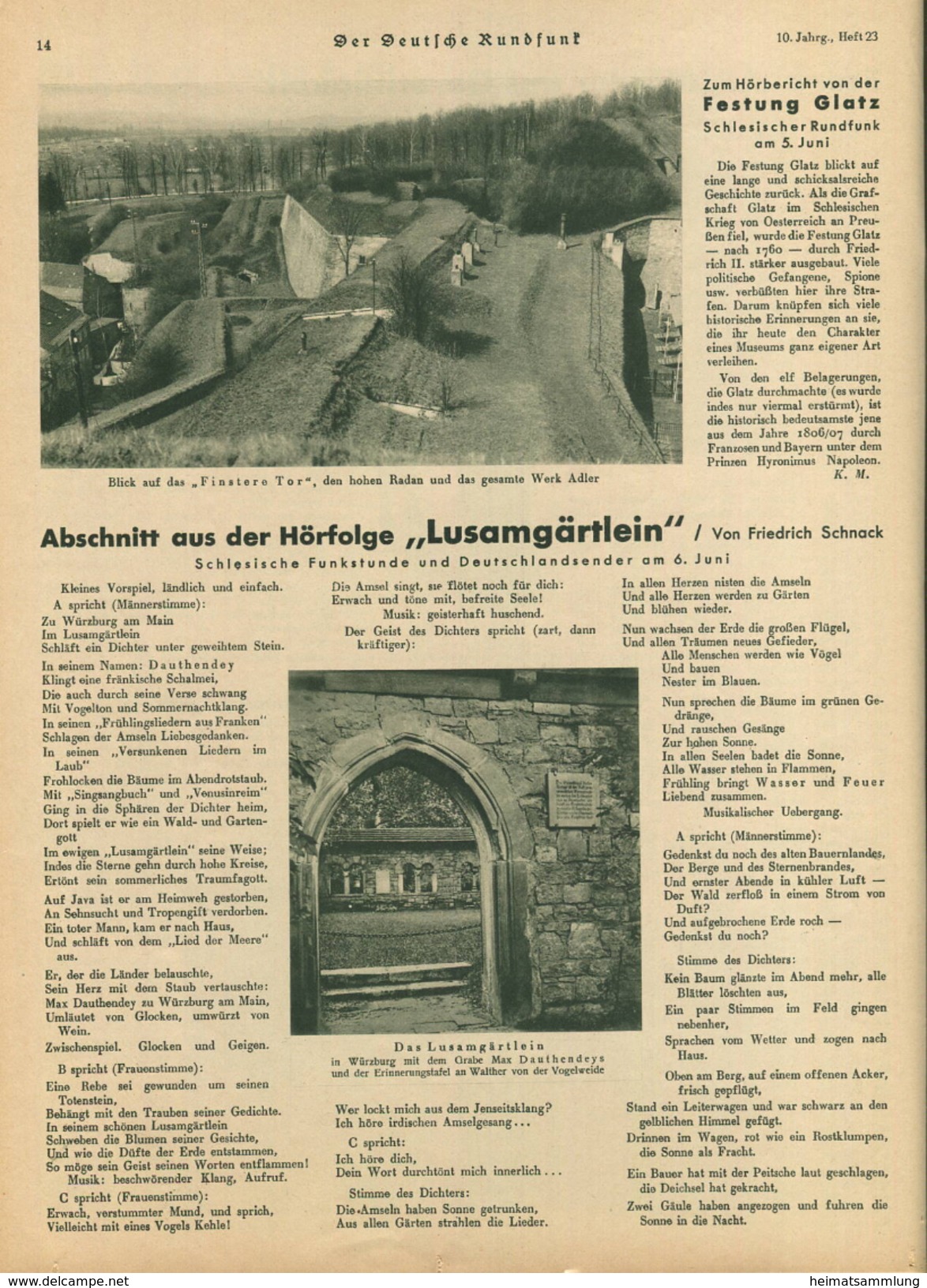 Der Deutsche Rundfunk - 10. Jahrgang Heft 23 Berlin Juni 1932 - 70 Seiten Mit Vielen Abbildungen Berichten Und Das Rundf - Film & TV