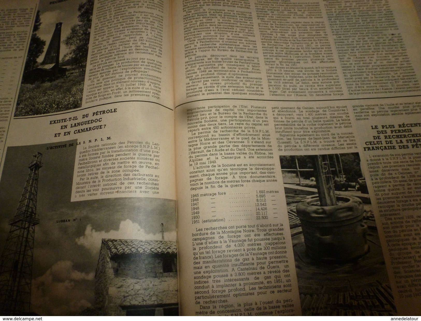 1952 SETA :Les REPTILES; Pétrole en France (Lacq, St-Marcet,,etc);AUTOROUTES (Marseilles, Rocquencourt,etc)