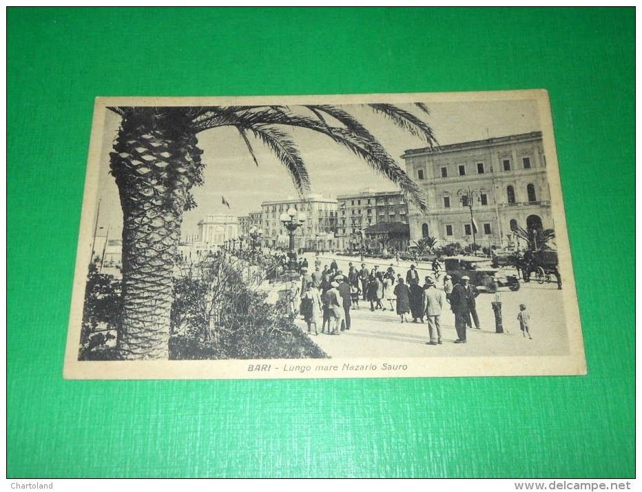 Cartolina Bari - Lungo Mare Nazario Sauro 1935 Ca - Bari