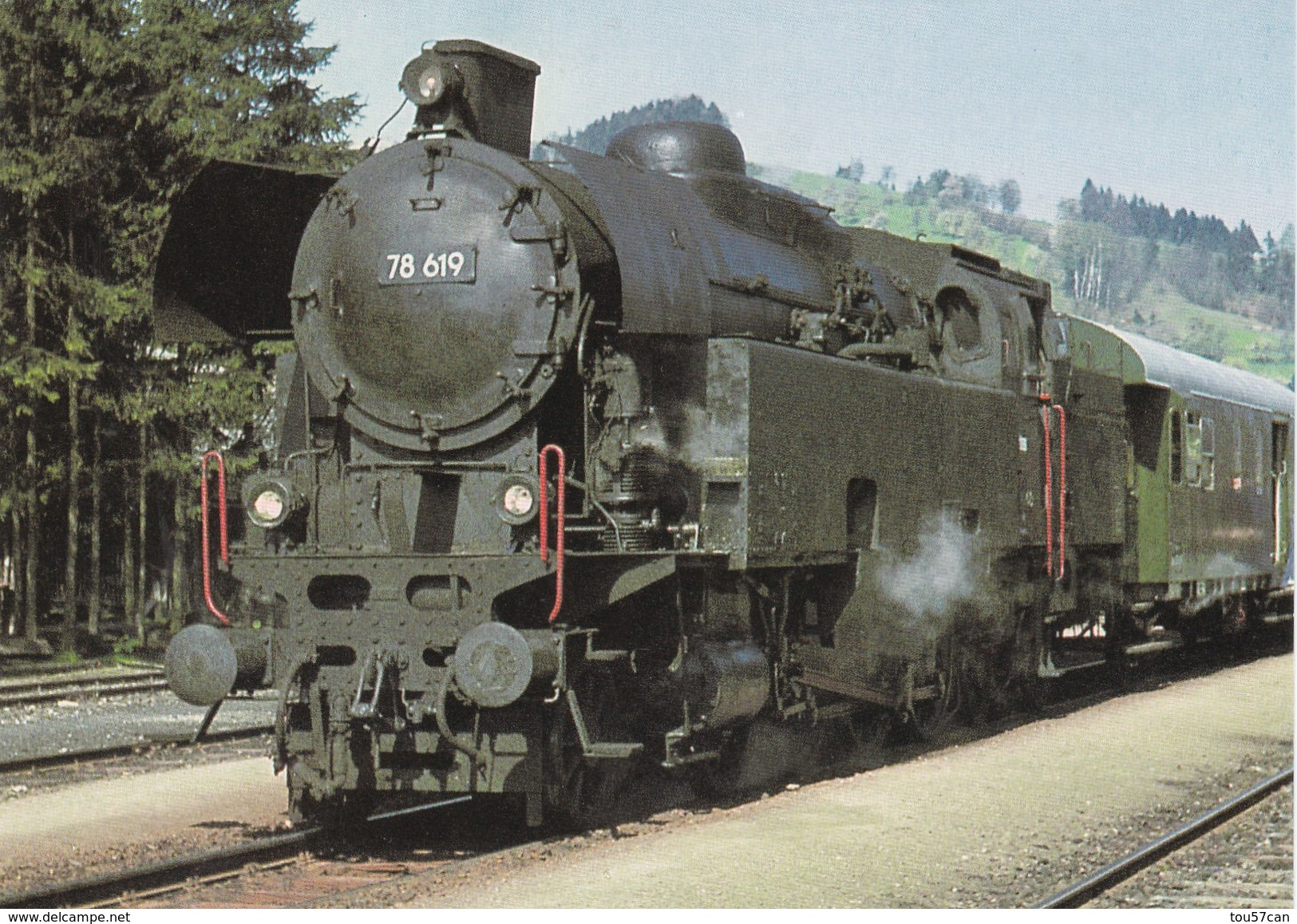 WIEN - OESTERREICH - LOCOMOTIVES DIVERSES - 3 CPSM + 1 PHOTO DE 1966. - Trains