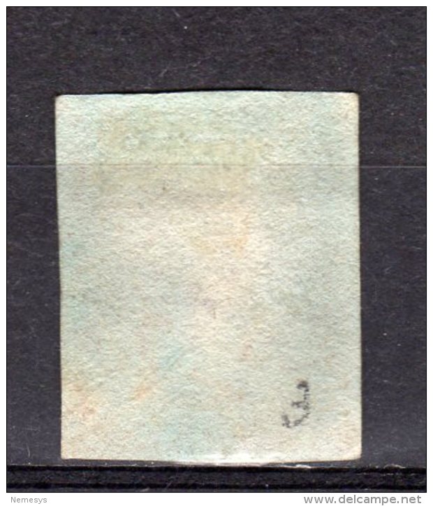 1841 - 1 P Rosso Bruno Su Azzurrino USED°  Cat Unificato/Marini 3 - See 2 SCANS - Gebraucht