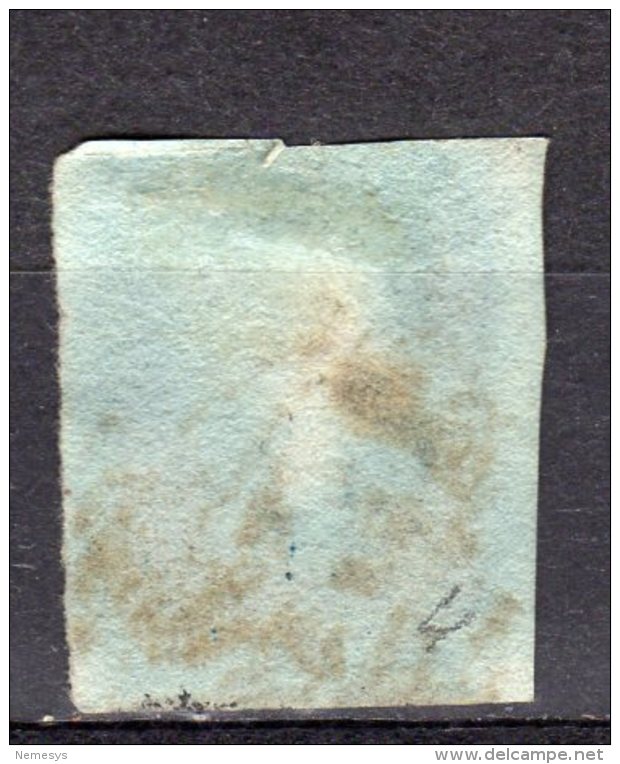 1841 -2 P Azzurro USED°  Cat Unificato/Marini 4- See 2 SCANS - Oblitérés