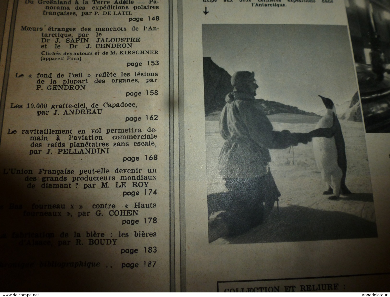 1953 SETA : Manchots D'Antarctique;Capadoce,Zilbé;Les Diamants D'AOF;Bière D'Alsace; Bas-fourneaux Et Haut-fourneaux;etc - Science