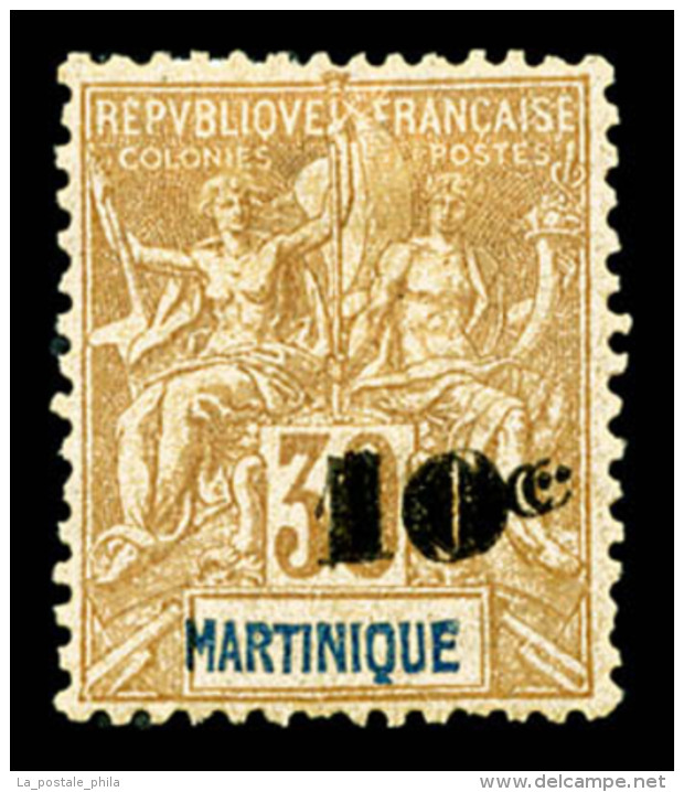 * N&deg;52a, 10c S 30c Brun, Double Surcharge, TTB (sign&eacute; Brun/certificat)   Cote: 600 Euros  ... - Used Stamps