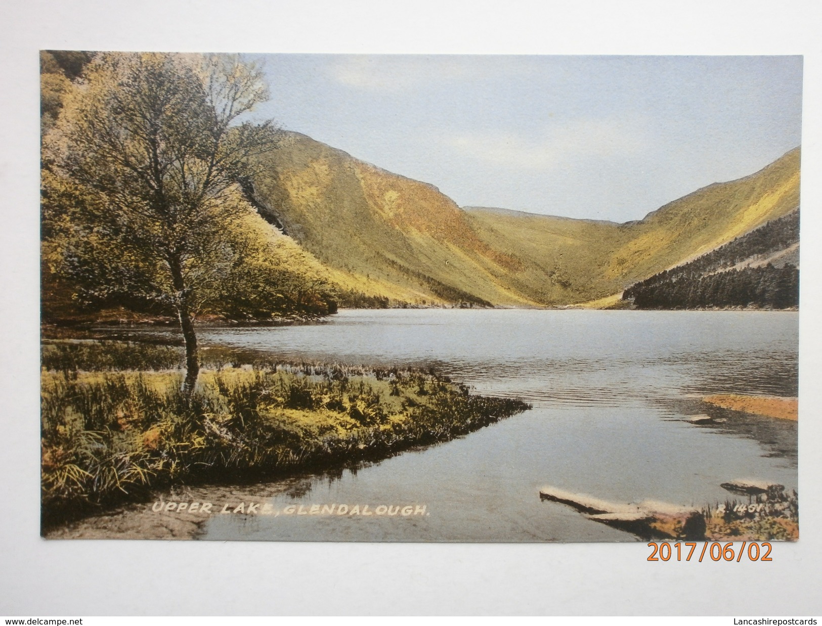 Postcard Glendalough Co Wicklow Upper Lake By E & S Ltd Signal Series My Ref B11255 - Wicklow