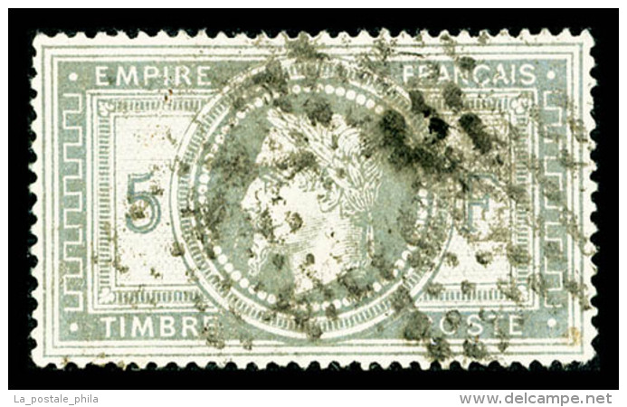 O N&deg;33, 5F Violet-gris, TB (sign&eacute; Scheller/certificat)   Cote: 1100 Euros   Qualit&eacute;: O - 1863-1870 Napoléon III Con Laureles