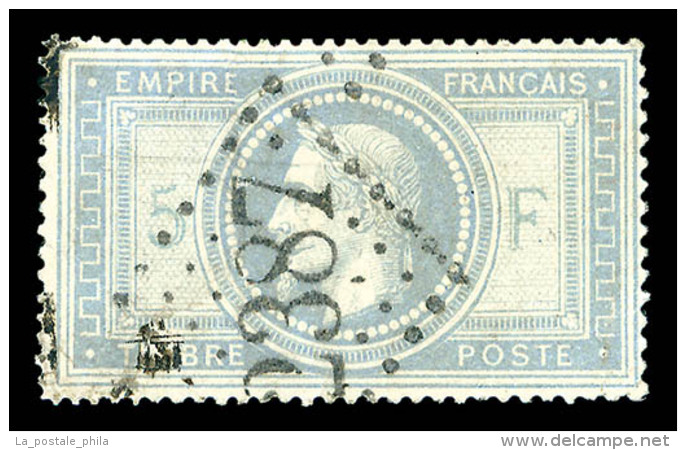 O N&deg;33, Empire, 5F Violet-gris, Oblit&eacute;ration Gros Chiffres '2387' (MONACO), Des D&eacute;fauts Mais... - 1863-1870 Napoleon III Gelauwerd