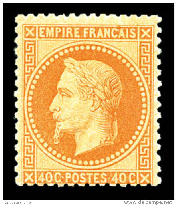 * N&deg;31, 40c Orange. TTB (sign&eacute; Brun/certificat)   Cote: 1750 Euros   Qualit&eacute;: * - 1863-1870 Napoléon III Con Laureles